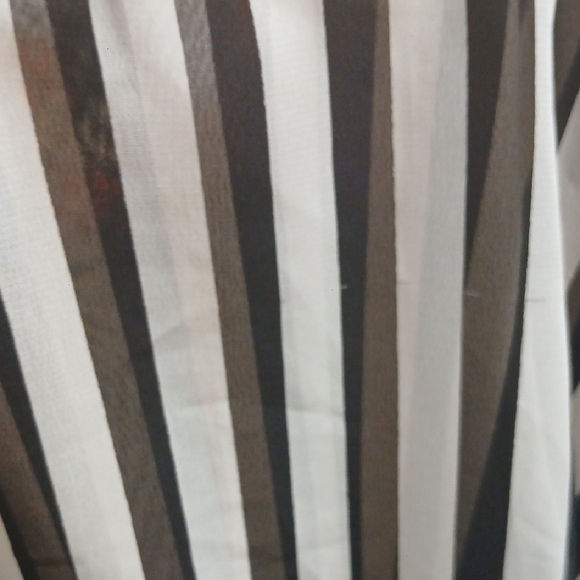 Black and White Asymmetrical Dolman Sleeve Tunic - Picture 6 of 6